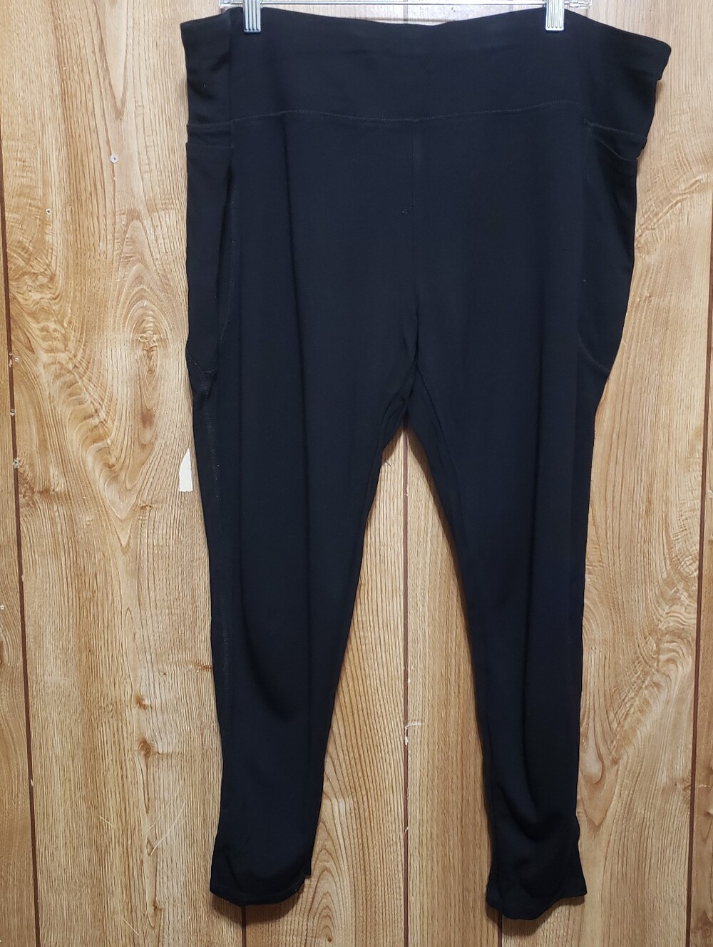 Black Leggings Side Pockets Snag Size G (20/22) Comfort Cabincore Cozycore